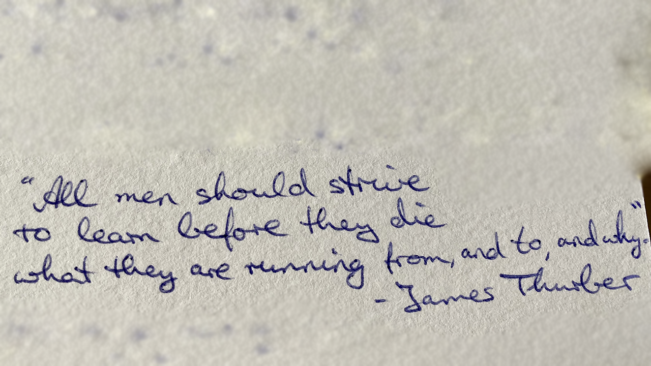 James Thurber quote from a good ole friend