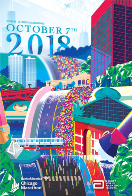 2018 Chicago Marathon Poster