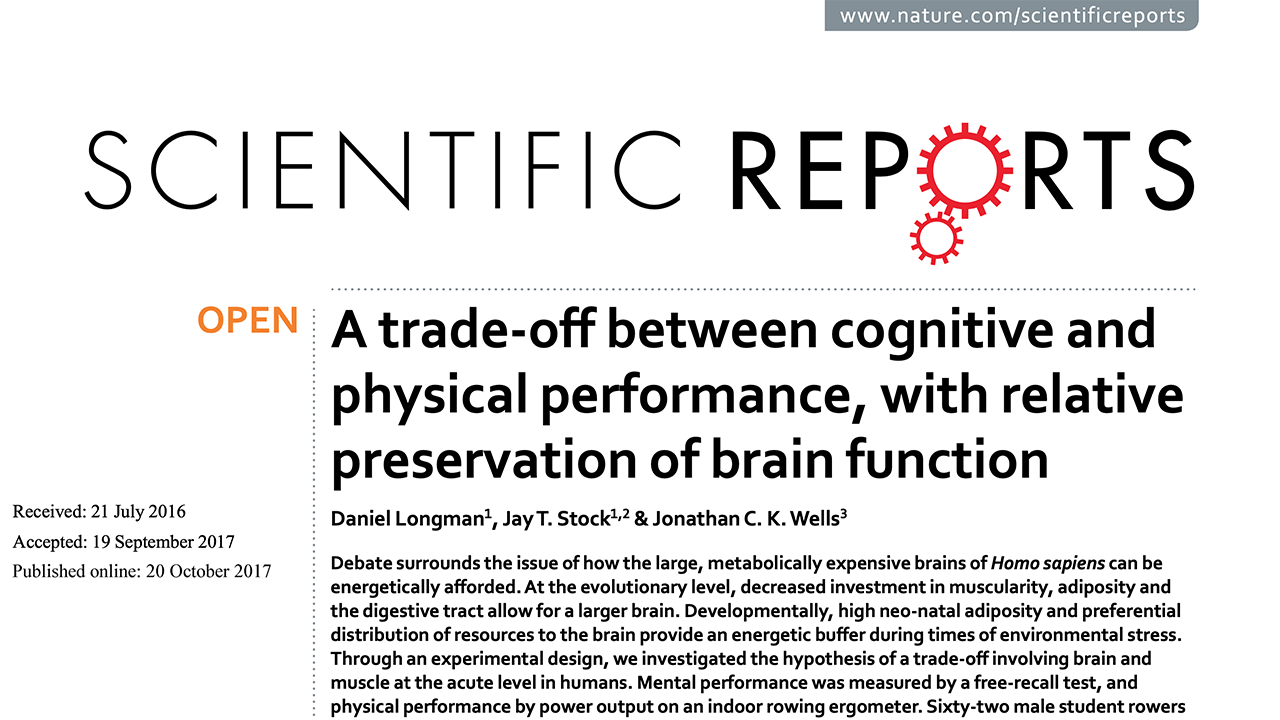 2017 - A Trade Off Between Cognitive and Physical Performance, With Relative Preservation of Brain Function